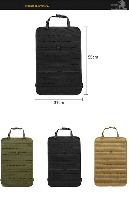 Fotelik samochodowy plecak militarny taktyczny z kieszeniami MOLLE - Wianko - 2
