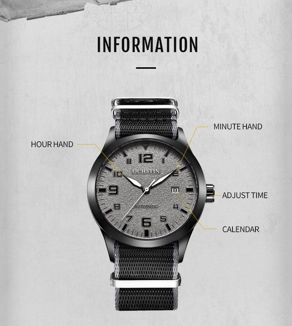 Mężczyźni zegarek mechaniczny OCHSTIN - luksusowy Casual Dress wojskowy Outdoor Sports wodoodporny zegar na rękę - Wianko - 5