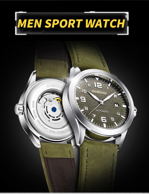 Mężczyźni zegarek mechaniczny OCHSTIN - luksusowy Casual Dress wojskowy Outdoor Sports wodoodporny zegar na rękę - Wianko - 2