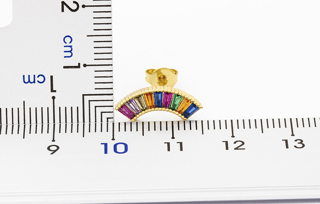 Kolczyki geometryczne 2021 dla kobiet - kolorowe cyrkonie, biżuteria Bohemia - Wianko - 30