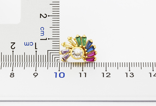 Kolczyki geometryczne 2021 dla kobiet - kolorowe cyrkonie, biżuteria Bohemia - Wianko - 24