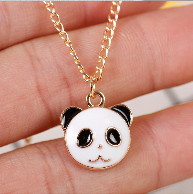 Naszyjnik czarno-biała Panda z wisiorkiem w kształcie misia - stylowa biżuteria z motywem zwierzęcym - Wianko - 6
