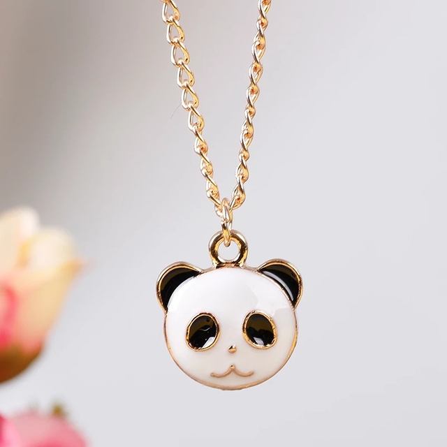 Naszyjnik czarno-biała Panda z wisiorkiem w kształcie misia - stylowa biżuteria z motywem zwierzęcym - Wianko - 5