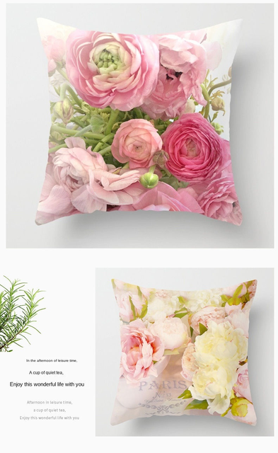 Poduszka dekoracyjna w kształcie różowej róży, wykonana z pluszowej tkaniny, idealna na poduszkę kanapową lub krzesło - bez wypełnienia - Wianko - 11