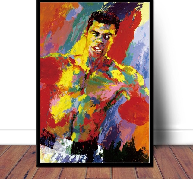 Muhammad Ali King – Gwiazdkowe plakaty i druki, obraz na płótnie czarno-białe, kulturystyczne zdjęcia do wnętrz - Wianko - 9