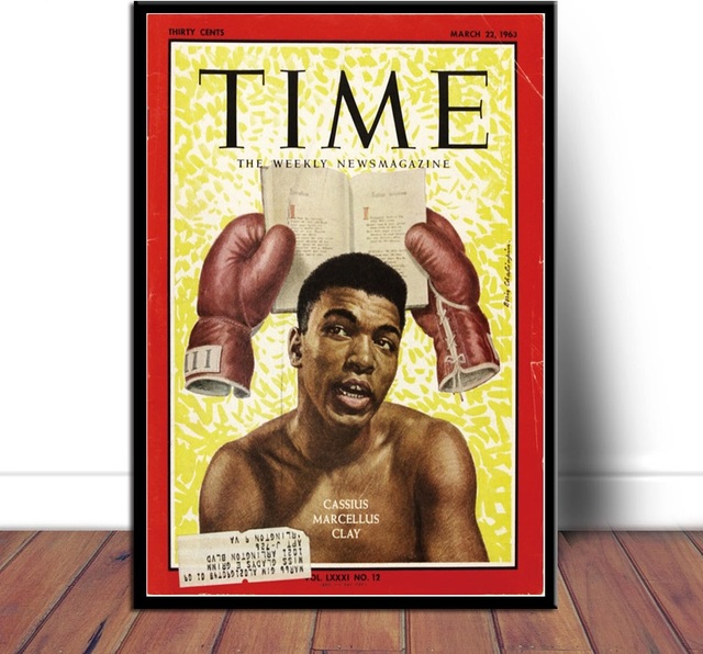 Muhammad Ali King – Gwiazdkowe plakaty i druki, obraz na płótnie czarno-białe, kulturystyczne zdjęcia do wnętrz - Wianko - 10