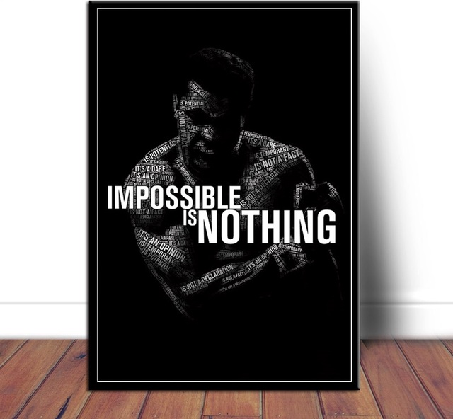 Muhammad Ali King – Gwiazdkowe plakaty i druki, obraz na płótnie czarno-białe, kulturystyczne zdjęcia do wnętrz - Wianko - 6