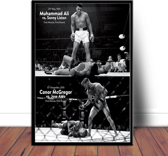 Muhammad Ali King – Gwiazdkowe plakaty i druki, obraz na płótnie czarno-białe, kulturystyczne zdjęcia do wnętrz - Wianko - 12