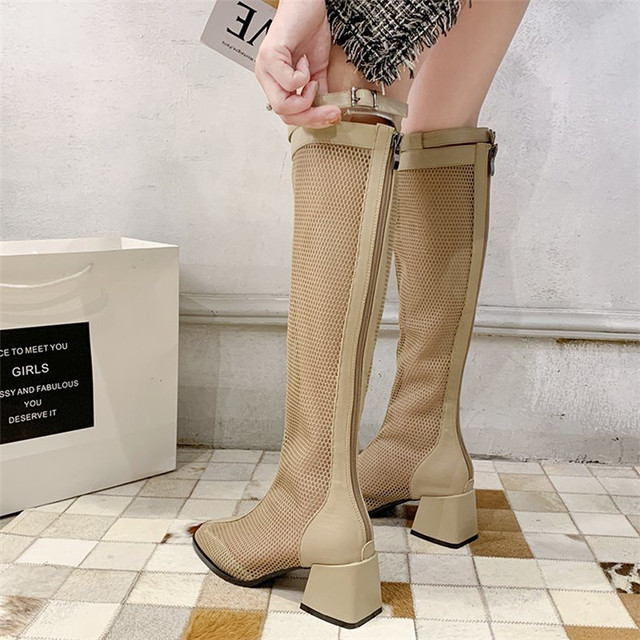 Czarne damskie sandały na obcasie COOTELILI 6cm - letnie klapki z antypoślizgową podeszwą - Wianko - 6