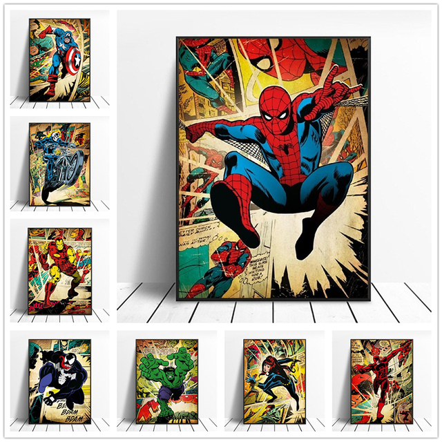 Komiks płótno malarstwo Avengers - dekoracyjny obraz ścienny salonu domowy wystrój - Wianko - 2