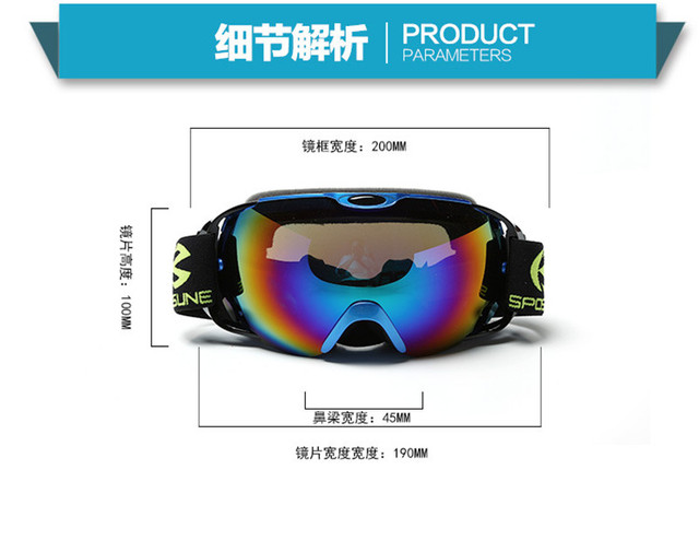 Gogle narciarskie z podwójnymi soczewkami dla dorosłych, skibrille męskie i damskie, snowboard, oculos esqui - Wianko - 10