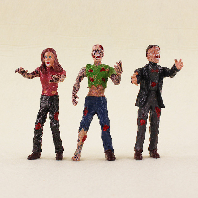 Partia 6 figurki The Walking Dead Zombie, 10cm, niebezpieczne zwłoki - dziecięce modele lalki Brinquedos - Wianko - 4