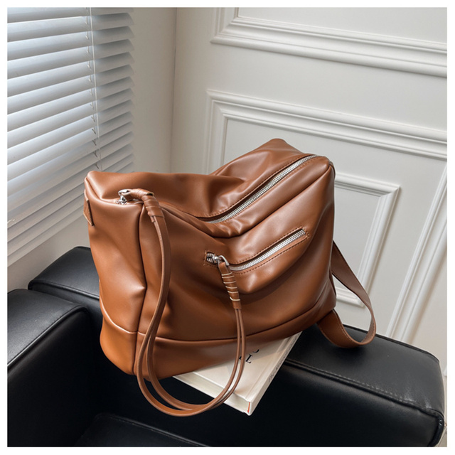 Duża skórzana torebka damska na ramię w stylu Vintage Marki Projektant, idealna na co dzień i podróże - Wianko - 36