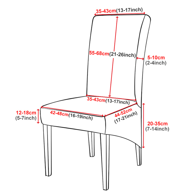Dwukolorowe pokrowce na duże krzesła z elastanu - XL, wysokie oparcie, długi powrót - Wianko - 1