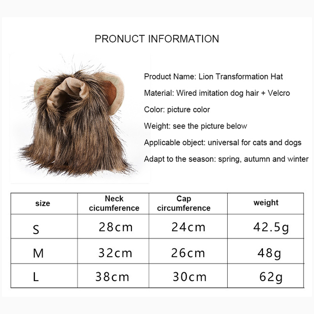 Nakrycie głowy dla kota w stylu lwa brązowego - śmieszne przebranie domowe, uniwersalny i uroczy prezent dla zwierzątka - Wianko - 20