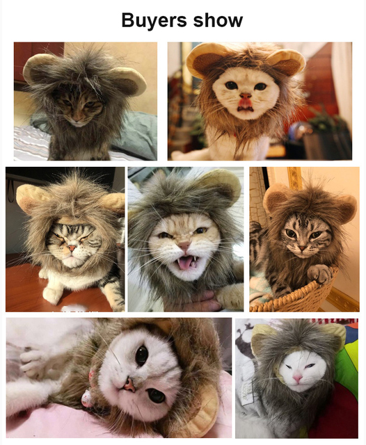 Nakrycie głowy dla kota w stylu lwa brązowego - śmieszne przebranie domowe, uniwersalny i uroczy prezent dla zwierzątka - Wianko - 21