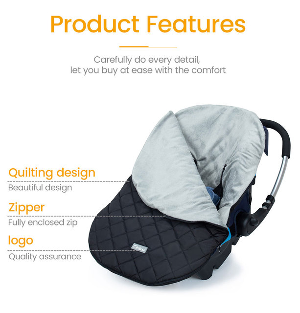 Śpiwór dla dziecka do fotelika samochodowego, wodoodporny, utrzymuje ciepło, dla niemowląt od 0 do 18 miesięcy - Wianko - 3