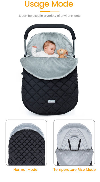 Śpiwór dla dziecka do fotelika samochodowego, wodoodporny, utrzymuje ciepło, dla niemowląt od 0 do 18 miesięcy - Wianko - 4
