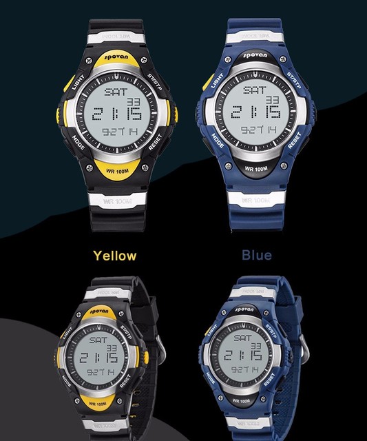 Sportowy zegarek cyfrowy Relogio Masculino SPOVAN, wodoodporny na 100 metrów z chronografem i budzikiem - męski i damski - Wianko - 8