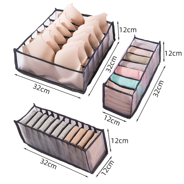 Szafa organizer na bieliznę, skarpety i biustonosze, z 30 siatkami i oddzielnym schowkiem - Wianko - 2