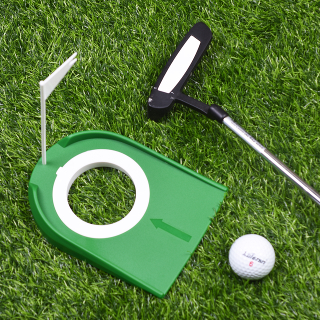 Automat treningowy do golfa - pomoc treningowa Putting Cup z otworem i flagą plastikowa - Wianko - 12