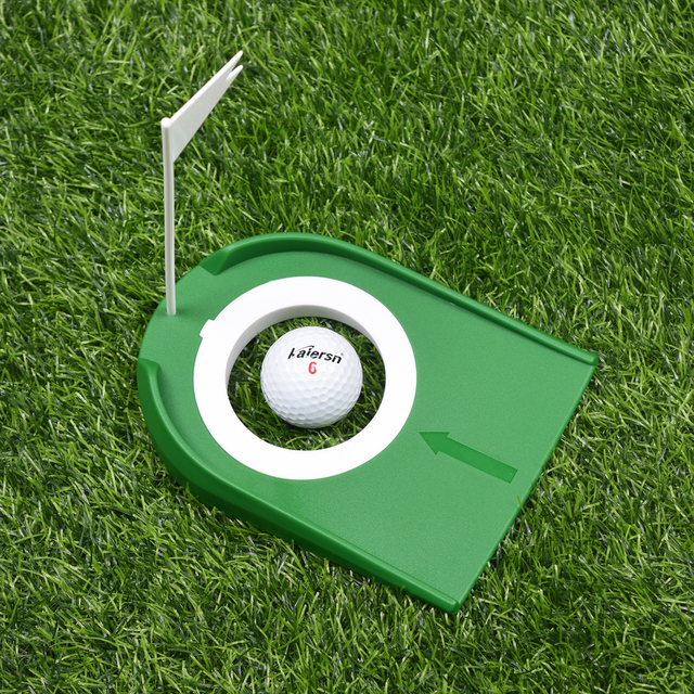Automat treningowy do golfa - pomoc treningowa Putting Cup z otworem i flagą plastikowa - Wianko - 11