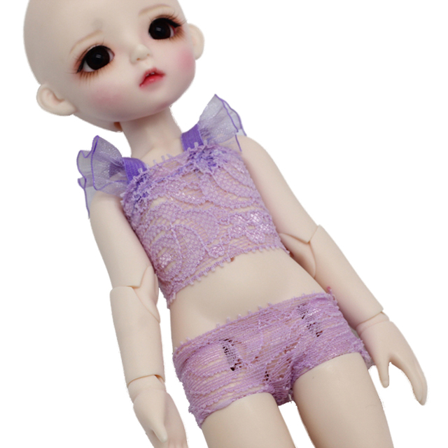 Miękkie koronkowe biustonosz i majtki dla lalki Barbie Licca - ubranka dla lalki 1/6 figi i kalesony Blythes lalki BJD - Wianko - 9