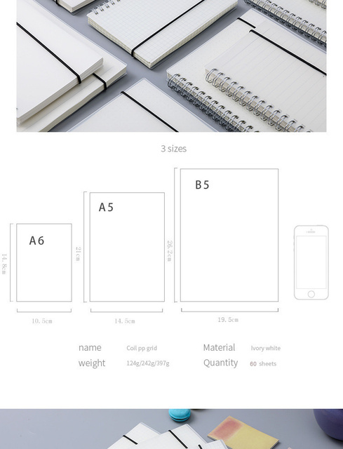 Notatnik spiralny A5/A6 z papierem w kratkę i pustymi kropkami - idealny do robienia notatek, rysowania i pisania w szkole - Wianko - 15