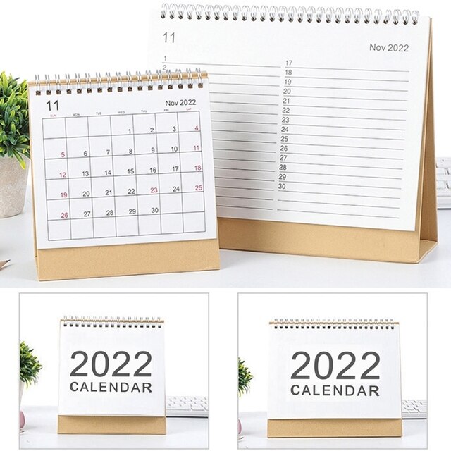 2022 Kalendarz biurkowy, dzienny i miesięczny, angielska cewka, terminarz roczny - Wianko - 2