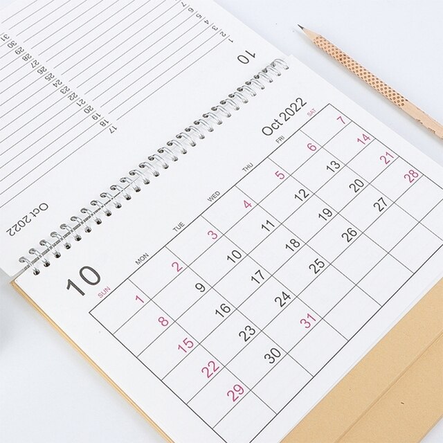 2022 Kalendarz biurkowy, dzienny i miesięczny, angielska cewka, terminarz roczny - Wianko - 5
