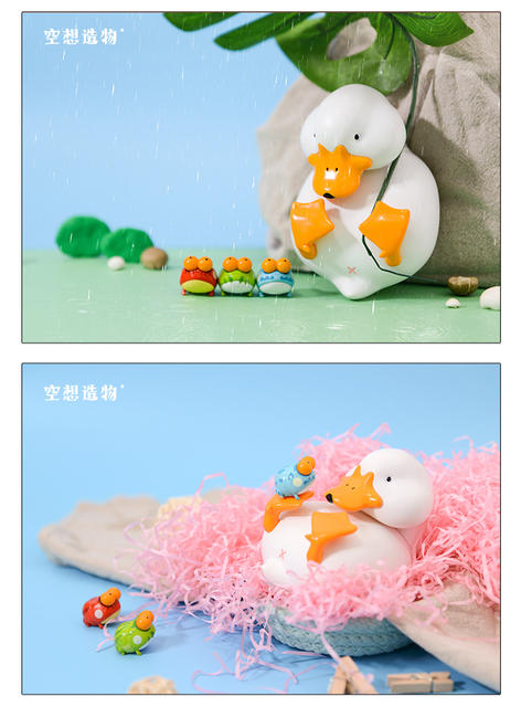Figurka modelu żaby i kaczki z PVC, mini zabawka dla zwierząt, dekoracja - zestaw garażowy - Wianko - 6