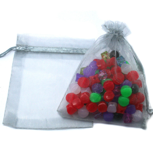 Białe małe torby z organzy 10x15 cm - opakowania na prezent ślubny, biżuterię i prezenty na Boże Narodzenie - dostępne w 16 kolorach - Wianko - 3
