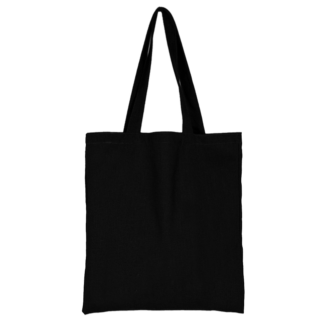 Damska torba na zakupy z tkaniny w modnym klasycznym wzorze serii Serce - wielokrotnego użytku, czarny wydruk na płótnie, duża pojemność - Wianko - 34