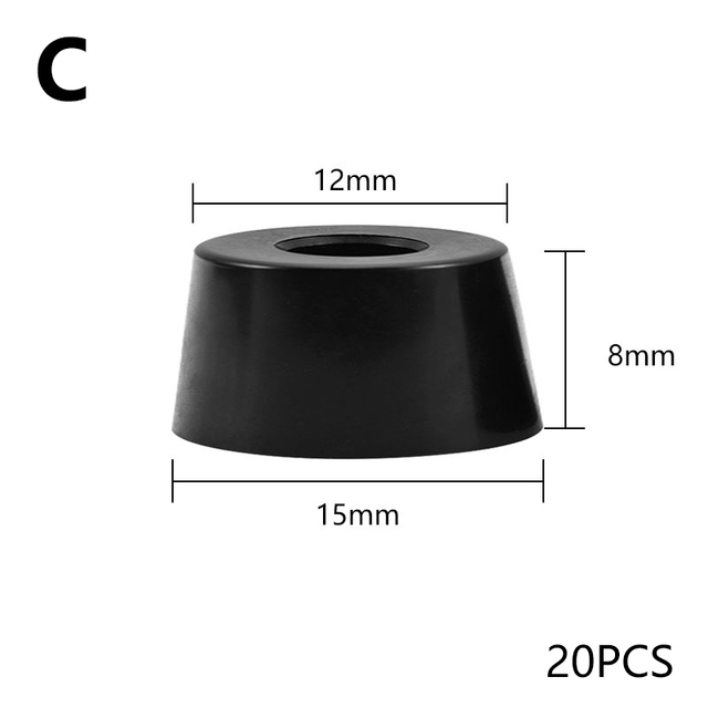 Podkładki gumowe z uszczelką metalową antypoślizgowe na nóżki stół, krzesła, pralkę i meble - Wianko - 9