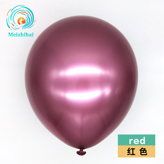 10 sztuk błyszczących metalowych perłowych balonów lateksowych 12 cali - Wianko - 8