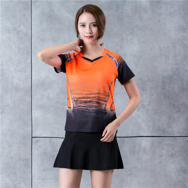 Badminton koszula damskie 2020 - sportowy tshirt tenisowy dla dziewczynek i kobiet, szybko schnący Ping Pong Kit - Wianko - 10