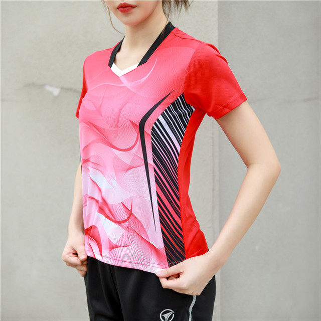 Badminton koszula damskie 2020 - sportowy tshirt tenisowy dla dziewczynek i kobiet, szybko schnący Ping Pong Kit - Wianko - 17