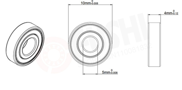 Łożysko MR105RS 5x10x4mm ABEC-3 10szt. miniaturowe kompletne MR105 RS 2RS pomarańczowe uszczelnione do zdalnie sterowanych silników - Wianko - 3