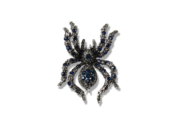 Duża broszka vintage owad pająk z kryształkami rhinestone w formie pinu, idealna biżuteria do garnituru dla mężczyzn i kobiet - najlepszy prezent - Wianko - 3