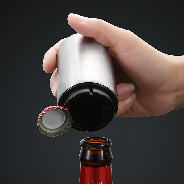 Automatyczny otwieracz do butelek napojów gazowanych Cola, magnes z nierdzewnej stali - Wianko - 1