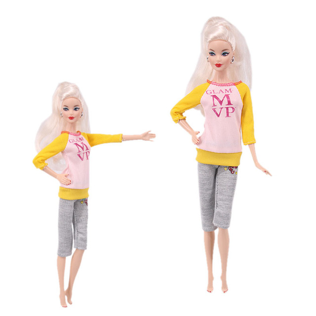 Zestaw ubranek Barbie: dżinsowa mini sukienka, codzienna moda, akcesoria dla lalki - Wianko - 5