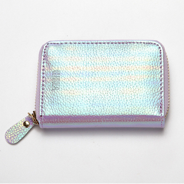 Etui na karty kredytowe damskie zabezpieczające portfel RFID skórzane 15-kieszeniowe kolor: fioletowy/niebieski/różowy - Wianko - 7