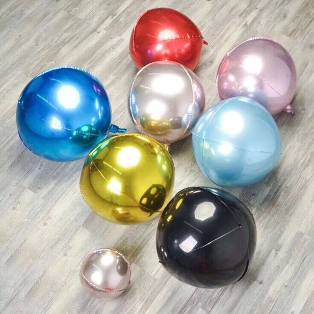 Hurtowa sprzedaż okrągłych aluminiowych balonów z folii aluminiowej o rozmiarach 10/15/18/22 cali - idealne na dekorację ślubną i urodzinową - Wianko - 2