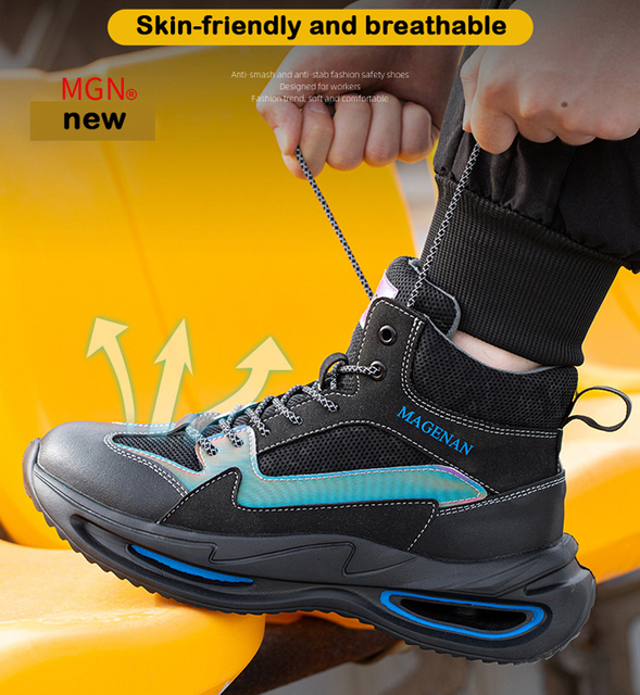 Nowe buty ochronne męskie z palcami stalowymi, odporne na przebicie - Wianko - 11