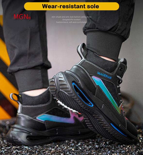 Nowe buty ochronne męskie z palcami stalowymi, odporne na przebicie - Wianko - 8