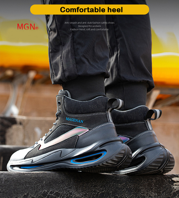 Nowe buty ochronne męskie z palcami stalowymi, odporne na przebicie - Wianko - 10