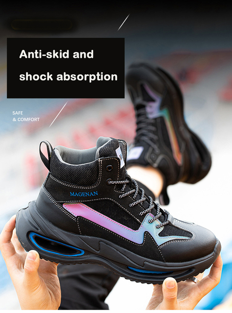 Nowe buty ochronne męskie z palcami stalowymi, odporne na przebicie - Wianko - 3