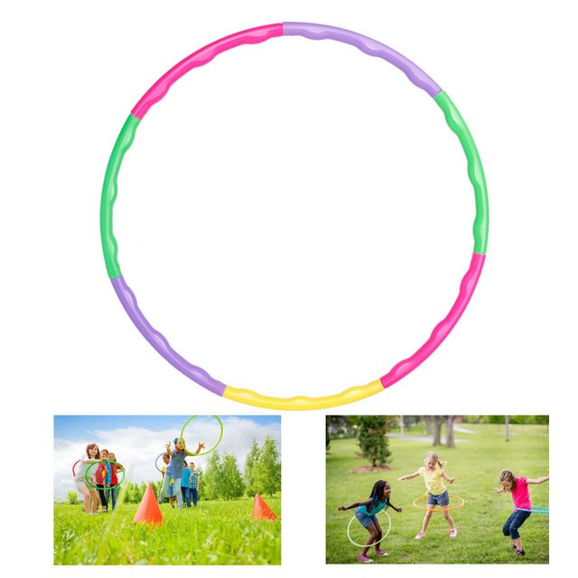 Ważona obręcz do ćwiczeń dla dzieci - przenośna, zdejmowana, kolorowa, idealna do gimnastyki, tańca, pływania i szkolenia zwierząt - Wianko - 8