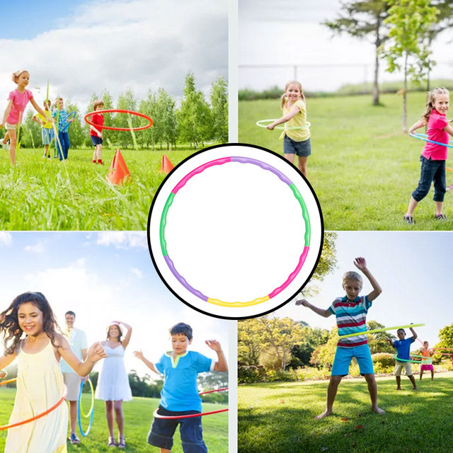 Ważona obręcz do ćwiczeń dla dzieci - przenośna, zdejmowana, kolorowa, idealna do gimnastyki, tańca, pływania i szkolenia zwierząt - Wianko - 10