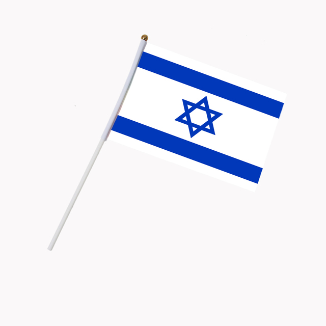 Flaga Izraela 14x21cm, 5 sztuk, małe, do ręki, z tworzywa sztucznego - Wianko - 14